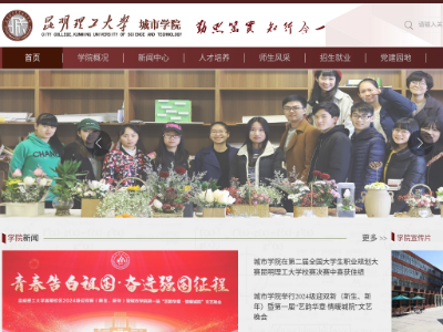 “昆明理工大学城市学院”网站截图