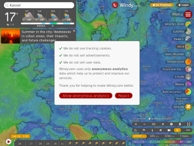 在线世界风向地图监测网