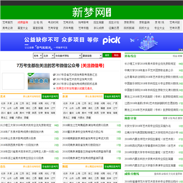 新梦艺考网网站截图