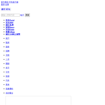 浦江论坛网站截图