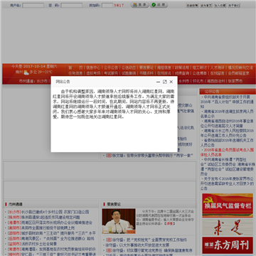 湖南人才领导门户网网站截图