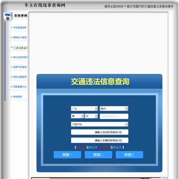 交通违章查询网站截图